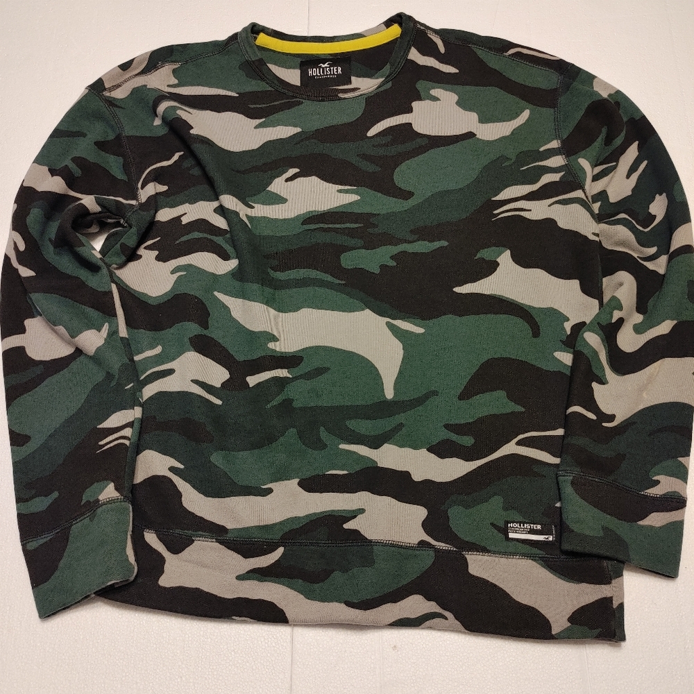 Mens Hollister Camo Pullover Sweater